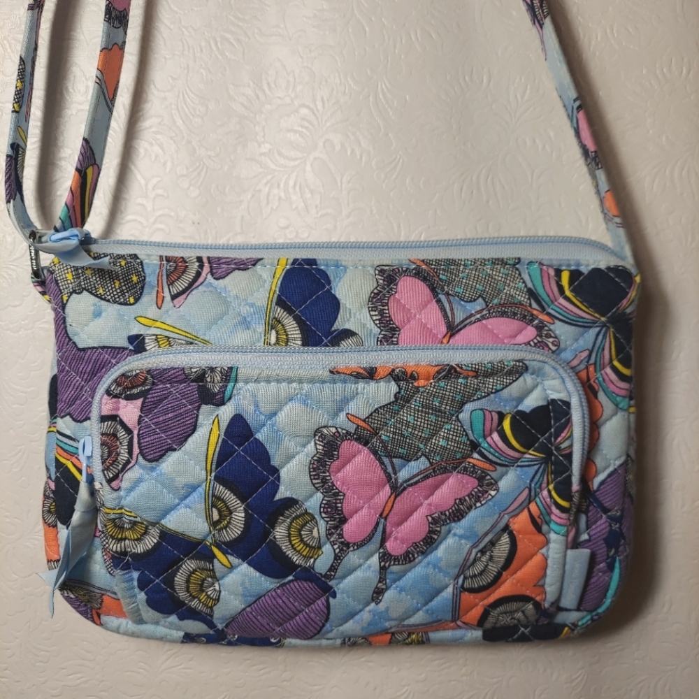 Vera Bradley Little Hipster Crossbody with RFID Protection in Butterfly By print